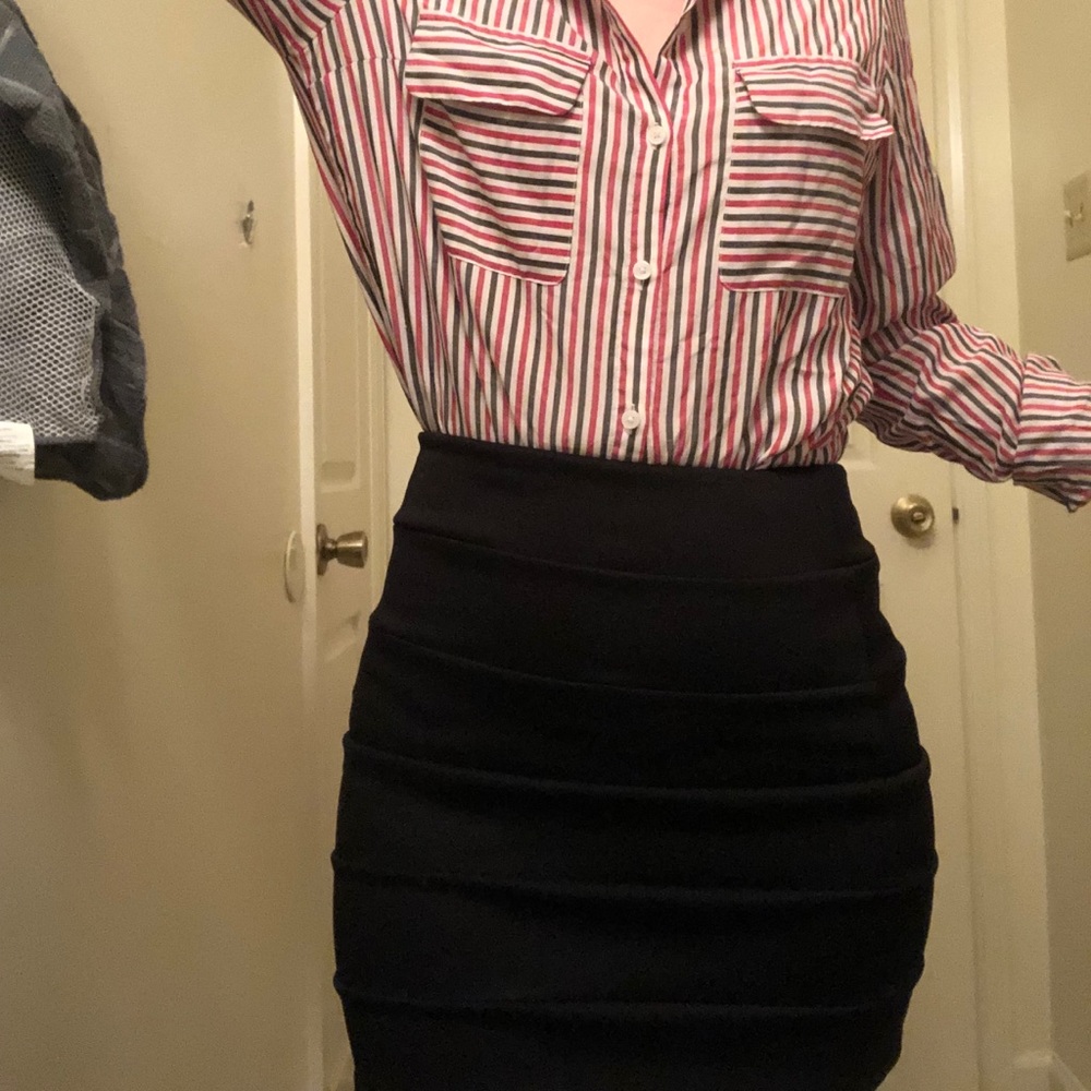 Black pencil skirt